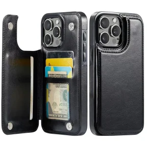Wallet Card Holder Case for iPhone 16 15 14 13 12 11 Pro Max XS XR Leather Cover