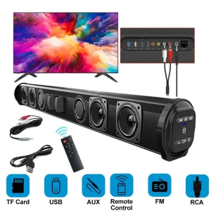 2024 Soundbar Sound Wireless Bluetooth Car Computer Speaker