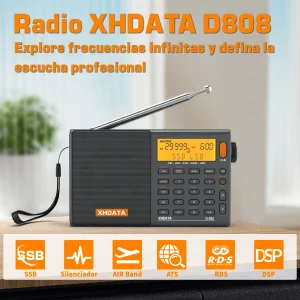 XHDATA D808 Portable Multiband Radio Receiver AM/FM/SW